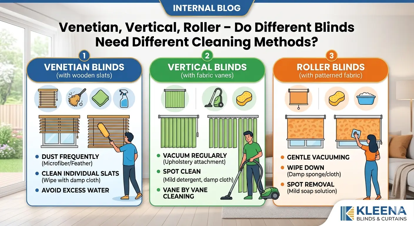 Venetian, Vertical, Roller – Do Different Blinds Need Different Cleaning Methods